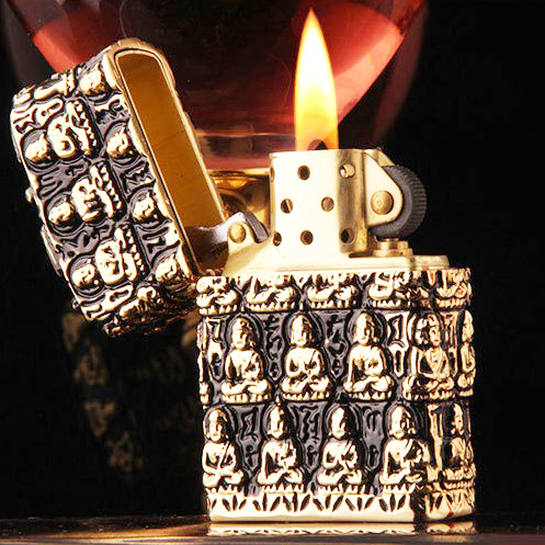 Hột Quẹt Bật Lửa Xăng Đá Zorro Z91167 Họa Tiết Hình Tượng Phật 3D Đẹp Độc Lạ Cao Cấp Sang Trọng