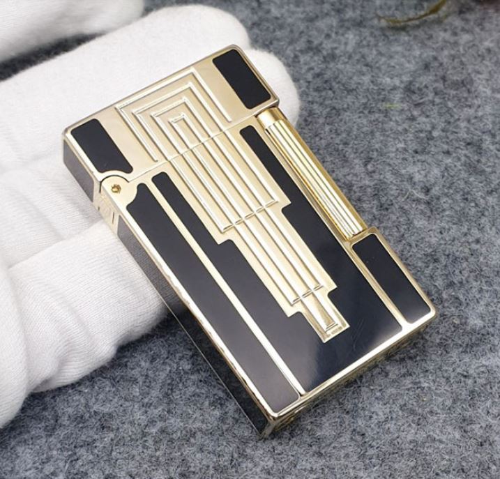 Hột Quẹt Bật Lửa Dupont D79DV Tháp Ngược Dòng 2 Lỗ Tiếng Kêu Hay Cầm Chắc Tay - Dùng Gas Đá Cao Cấp