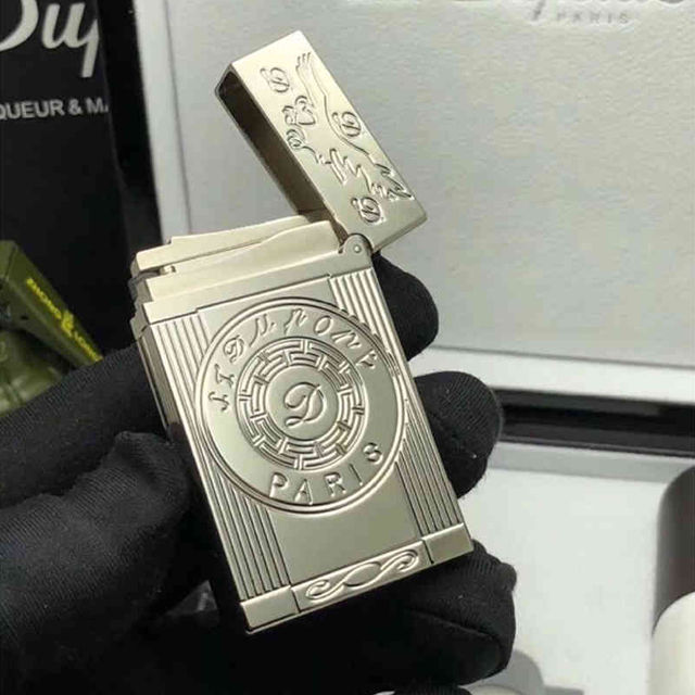 Hộp Quẹt Bật Lửa Gas Đá S.T Dupont TL40B Thiết Kế Họa Tiết Đại Bàng Cổ Đại Độc Đáo - Dùng Gas Đá Cao Cấp