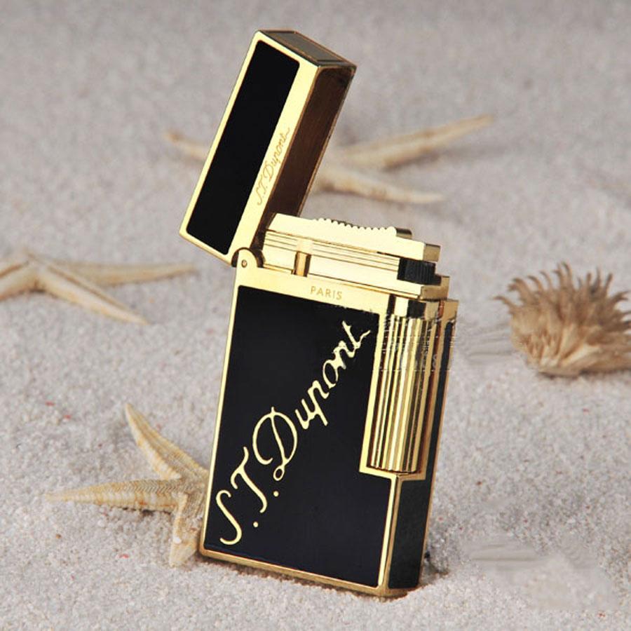 Hộp Quẹt Bật Lửa Dupont Gas Đá D66V Họa Tiết Sơn Mài In Logo Đẹp Độc Lạ - Dùng Gas Đá Cao Cấp