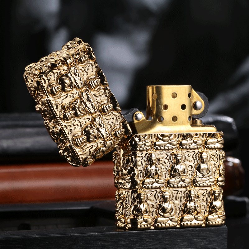 Hột Quẹt Bật Lửa Xăng Đá Zorro Z91167 Họa Tiết Hình Tượng Phật 3D Đẹp Độc Lạ Cao Cấp Sang Trọng