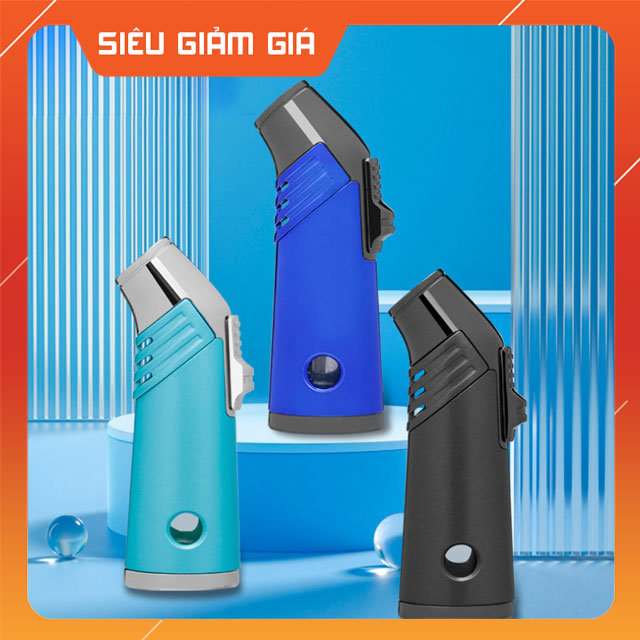 Hột Quẹt Bật Lửa Gas Jobon ZB-202 Khò Mỏ Vịt 3 Tia Kiểu Dáng Sang Trọng - Màu Ngẫu Nhiên