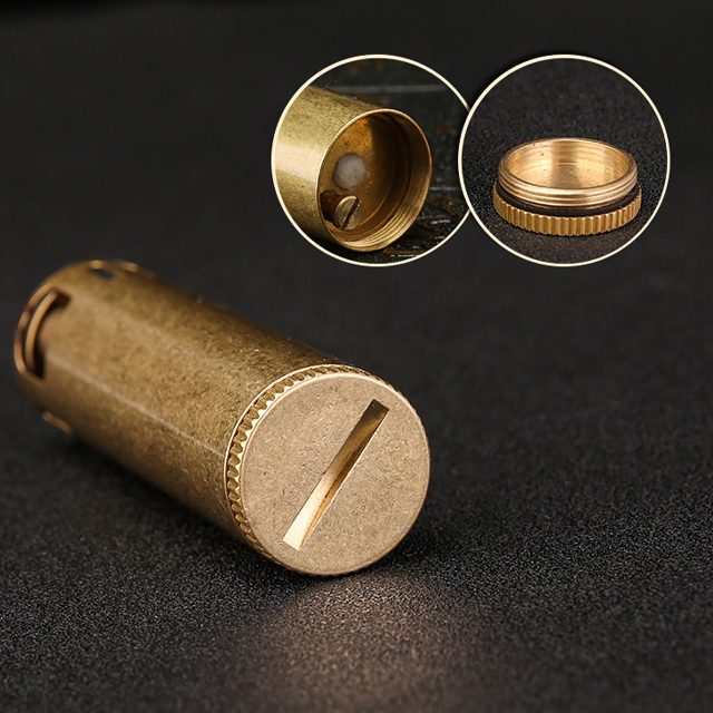 Hộp Quẹt Bật Lửa Xăng Promise BNC-015 Vỏ Đồng Cao Cấp Lửa Ngọn Đẹp Độc Lạ  - Dùng Xăng Bấc Đá