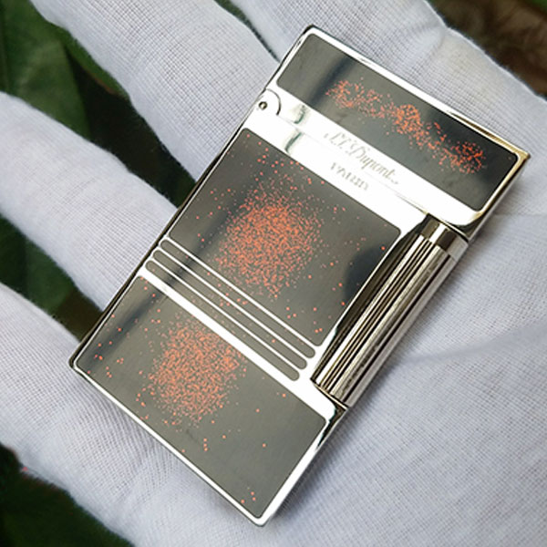 Hộp Qụet Bật Lửa Gas Dupont D133T Họa Tiết Sơn Mài Kim Tuyến Đẹp Độc Lạ - Dùng Gas Đá Cao Cấp