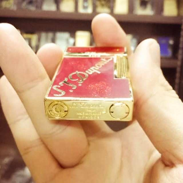 Hộp Quẹt Bật Lửa Dupont Gas Đá D07V Họa Tiết Sơn Mài Kim Tuyến In logo Đẹp Độc Lạ - Dùng Gas Đá Cao Cấp