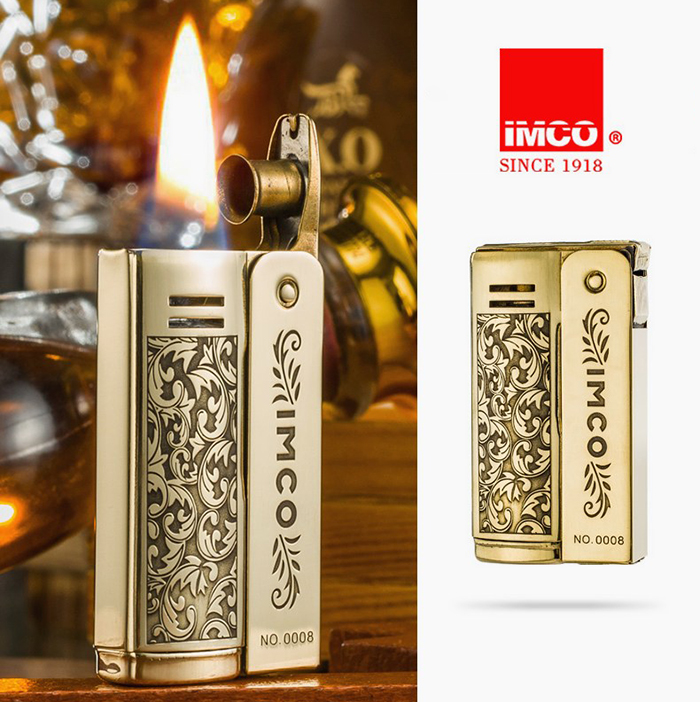 Hộp Quẹt Bật Lửa Xăng Đá IMCO 6800H Kiểu Cối Cổ Bằng Đồng Cực Đẹp - Nhiều Hình