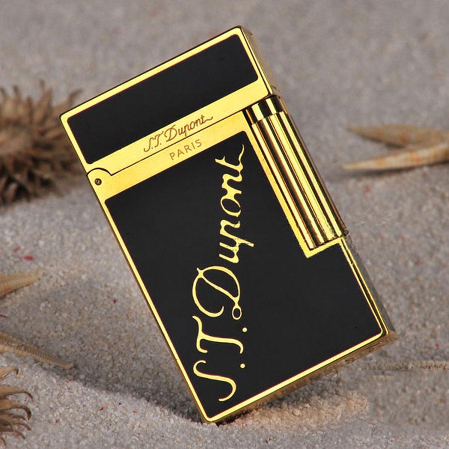 Hộp Quẹt Bật Lửa Dupont Gas Đá D66V Họa Tiết Sơn Mài In Logo Đẹp Độc Lạ - Dùng Gas Đá Cao Cấp