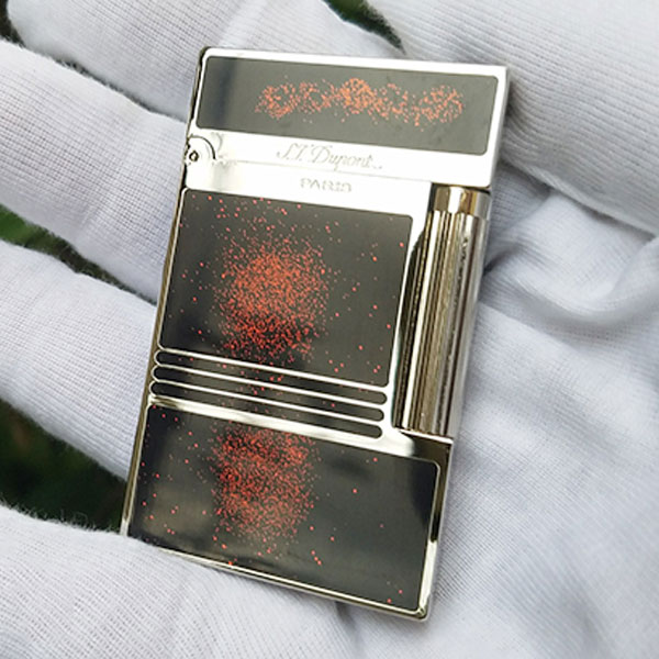 Hộp Qụet Bật Lửa Gas Dupont D133T Họa Tiết Sơn Mài Kim Tuyến Đẹp Độc Lạ - Dùng Gas Đá Cao Cấp