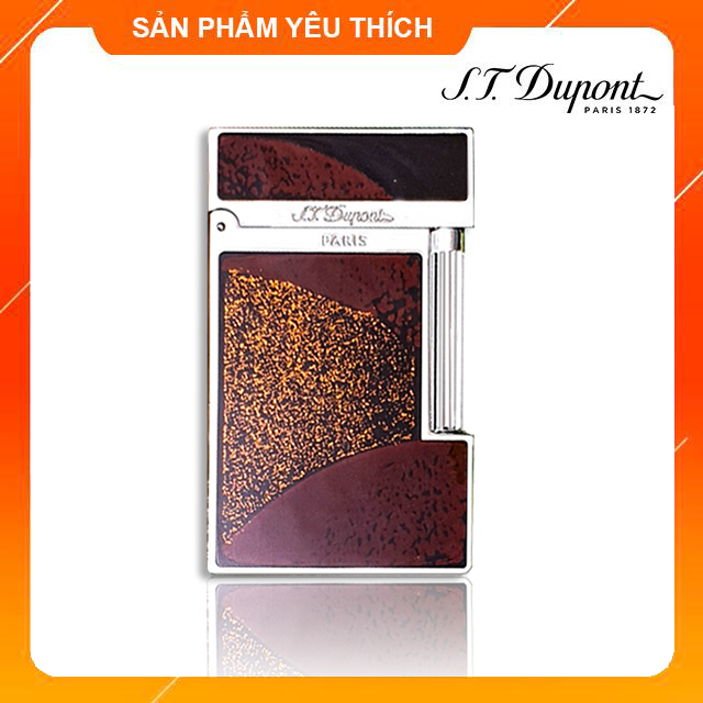 Hộp Quẹt Bật Lửa Dupont D48T Họa Tiết Nền Đen Đỏ Kim Tuyến Vô Cùng Độc Đáo - Dùng Ga Đá Cao Cấp