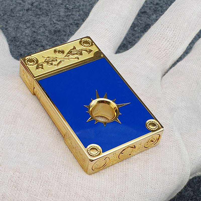 Hộp Qụet Bật Lửa Gas Dupont điệ.p viê.n 007 cao cấp D200B Màu Bạc đen Đẹp, Độc Lạ