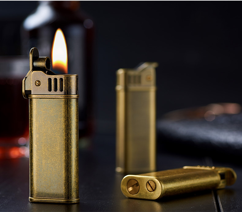 Hột Qụet Bật Lửa Xăng Đá Đánh Lửa Tự Động YuBang YB-JF Thiết Kế Mới Đẹp Độc Lạ - Dùng Xăng Bấc Đá Cao Cấp