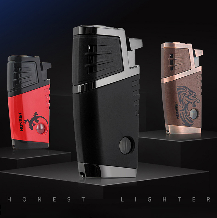 Hột Quẹt Bật Lửa Gas Honest BCZ-754 Khò 2 Tia [Kèm Đục Xì.G.a - Nhiều Màu