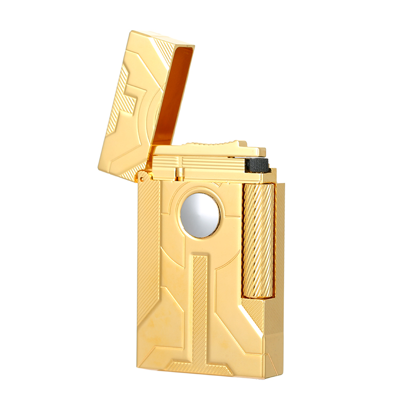 Hộp Quẹt Bật Lửa Dupont D122V Họa Tiết Vàng Nhám Kiểu Dáng Thể Thao Độc Lạ - Dùng Gas Đá Cao Cấp