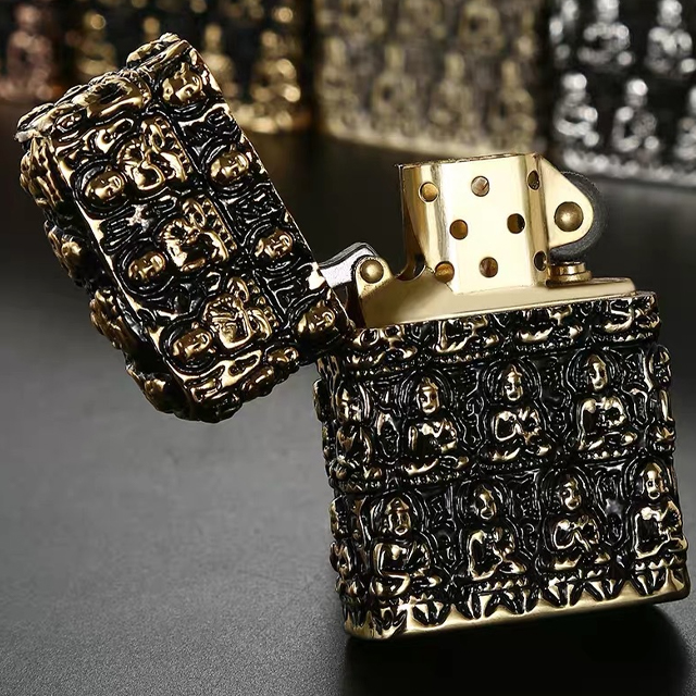 Hột Quẹt Bật Lửa Xăng Đá Zorro Z91167 Họa Tiết Hình Tượng Phật 3D Đẹp Độc Lạ Cao Cấp Sang Trọng