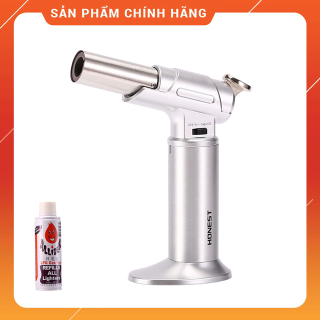 Hột Quẹt Bật Lửa Gas Honest BCH533-1 Khò Để Bàn 1 Tia Loại Lớn - Nhiều Màu