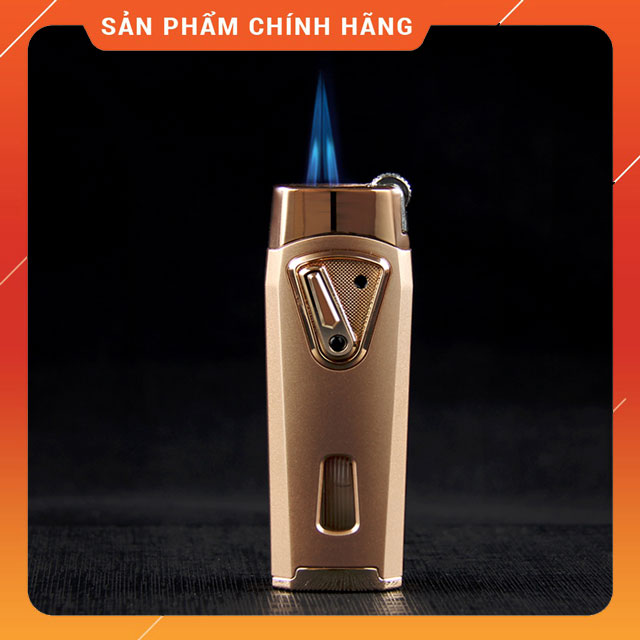Bật Lửa Ga Đá Jobon ZB-586 Khò 2 Tia Cực Mạnh Không Tắt Khi Ra Gió - Nhiều Màu