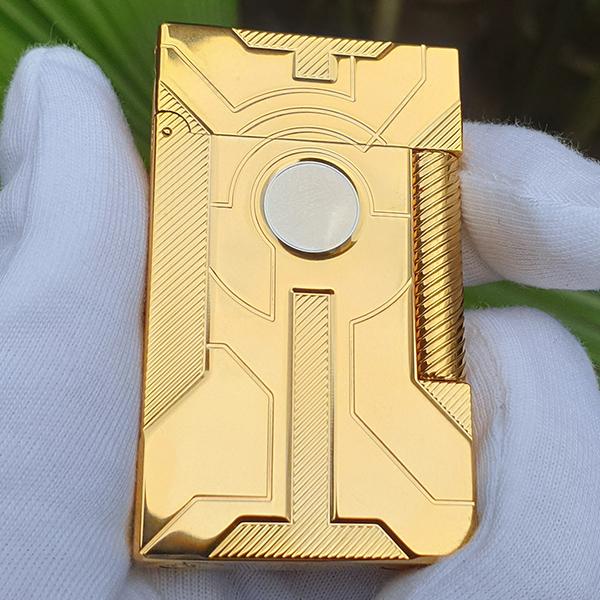 Hộp Quẹt Bật Lửa Dupont D122V Họa Tiết Vàng Nhám Kiểu Dáng Thể Thao Độc Lạ - Dùng Gas Đá Cao Cấp