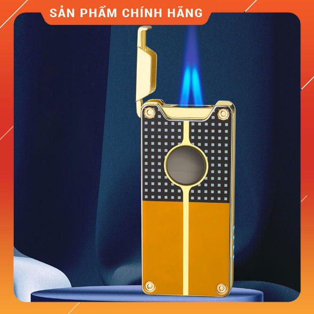 Hột Quẹt Bật Lửa Gas Cohiba COB-180 Khò 2 Tia Mạnh Mẽ Nút Bấm Tiện Lợi-Nhiều Màu