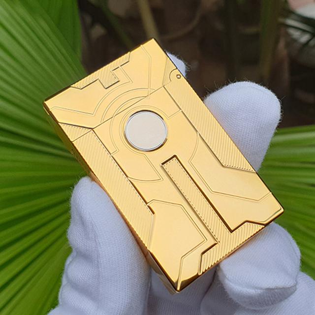 Hộp Quẹt Bật Lửa Dupont D122V Họa Tiết Vàng Nhám Kiểu Dáng Thể Thao Độc Lạ - Dùng Gas Đá Cao Cấp