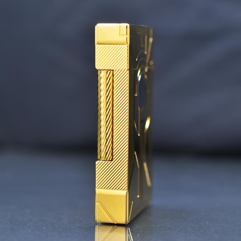 Hộp Quẹt Bật Lửa Dupont D122V Họa Tiết Vàng Nhám Kiểu Dáng Thể Thao Độc Lạ - Dùng Gas Đá Cao Cấp