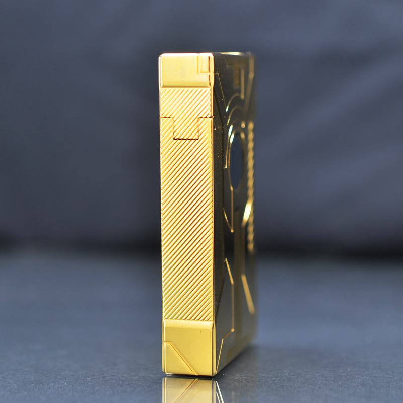 Hộp Quẹt Bật Lửa Dupont D122V Họa Tiết Vàng Nhám Kiểu Dáng Thể Thao Độc Lạ - Dùng Gas Đá Cao Cấp