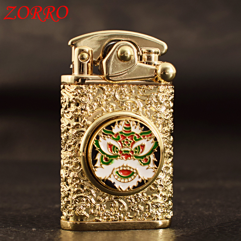 Hột Quẹt Bật Lửa Xăng Đá Zorro Z592-618 Vòng Xoay Routle Độc Đáo