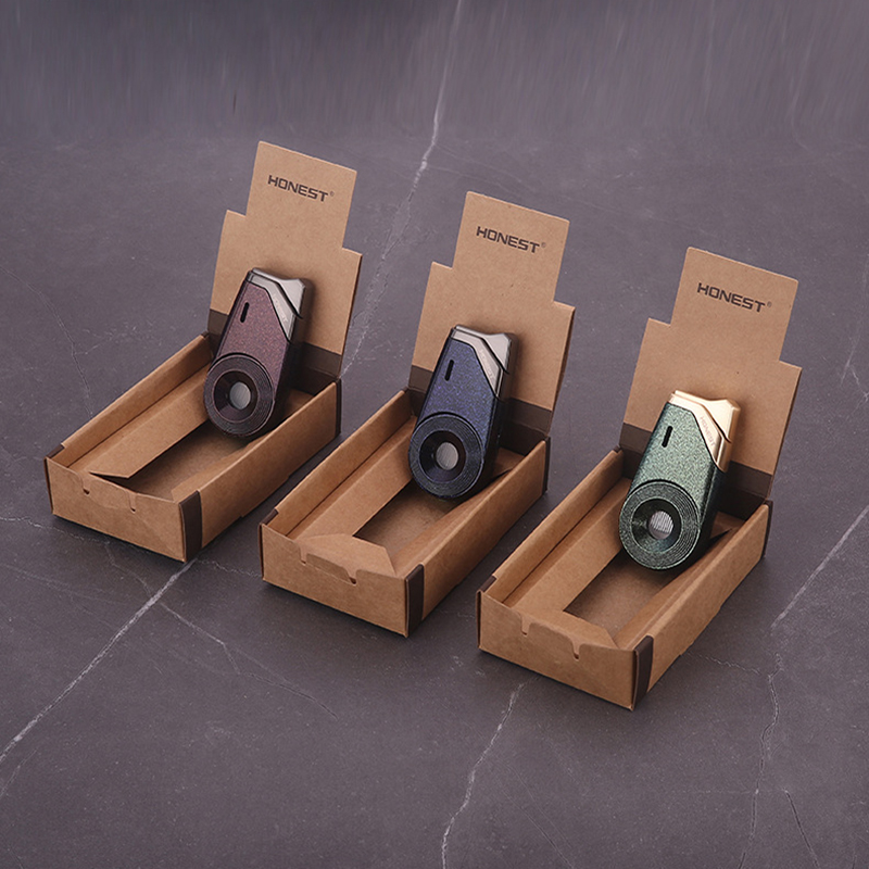 Hộp Quẹt Bật Lửa Gas Honest BCZ-797 Khò 1 Tia Kiêm Con Quay Spinner - Nhiều Màu