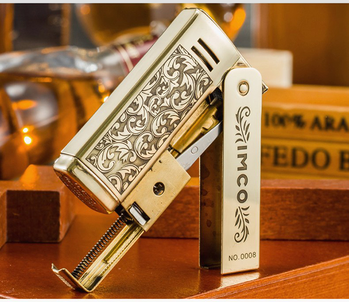 Hộp Quẹt Bật Lửa Xăng Đá IMCO 6800H Kiểu Cối Cổ Bằng Đồng Cực Đẹp - Nhiều Hình