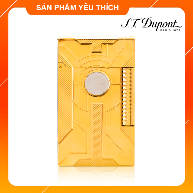 Hộp Quẹt Bật Lửa Dupont D122V Họa Tiết Vàng Nhám Kiểu Dáng Thể Thao Độc Lạ - Dùng Gas Đá Cao Cấp