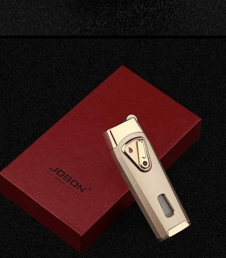 Bật Lửa Ga Đá Jobon ZB-586 Khò 2 Tia Cực Mạnh Không Tắt Khi Ra Gió - Nhiều Màu