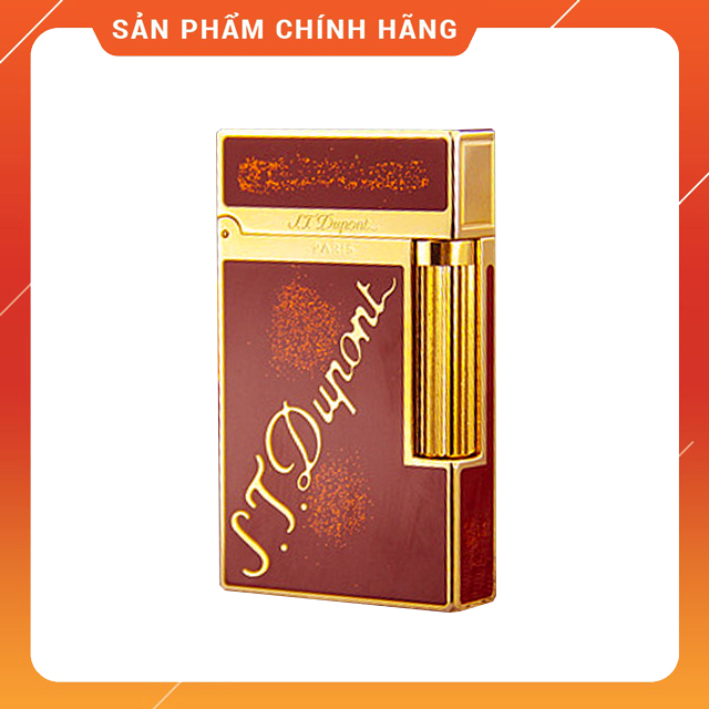 Hộp Quẹt Bật Lửa Dupont Gas Đá D07V Họa Tiết Sơn Mài Kim Tuyến In logo Đẹp Độc Lạ - Dùng Gas Đá Cao Cấp