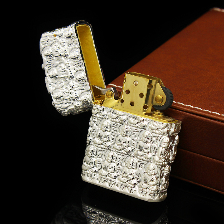 Hột Quẹt Bật Lửa Xăng Đá Zorro Z91167 Họa Tiết Hình Tượng Phật 3D Đẹp Độc Lạ Cao Cấp Sang Trọng