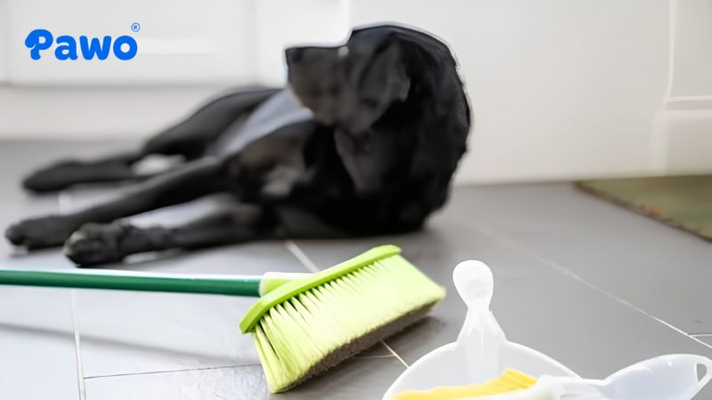 Vệ sinh chỗ sinh hoạt hàng ngày của thú cưng