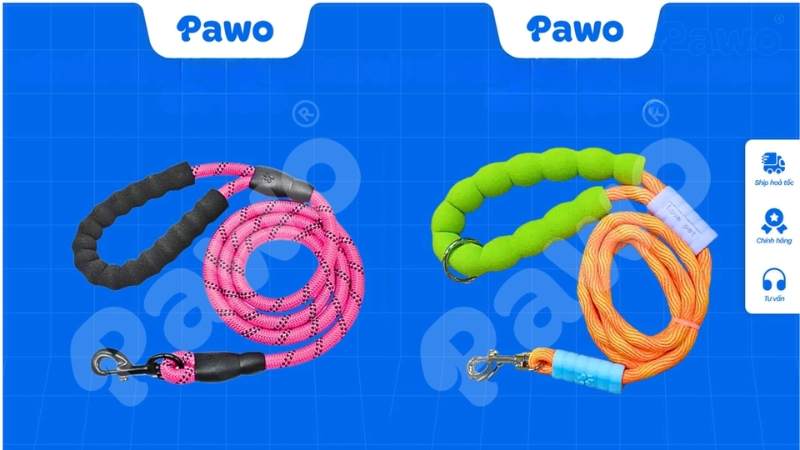 Dây Dắt Có Tay Cầm Đệm Size 0,8cm PAWO