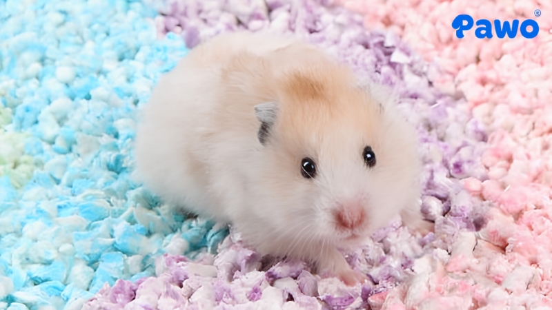 Lót chuồng là vật liệu không thể thiếu để Hamster thực hiện các tập tính tự nhiên