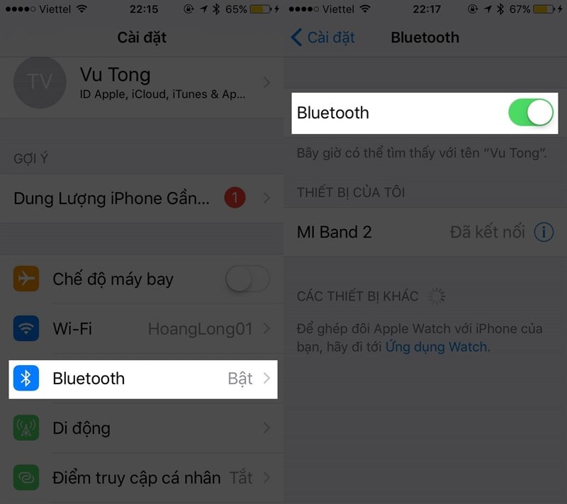 Chuyển đổi dữ liệu Blutooth