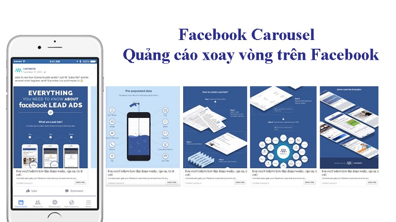 Carousel Ads là quảng cáo băng chuyền cung cấp hàng loạt sản phẩm một cách tổng quát