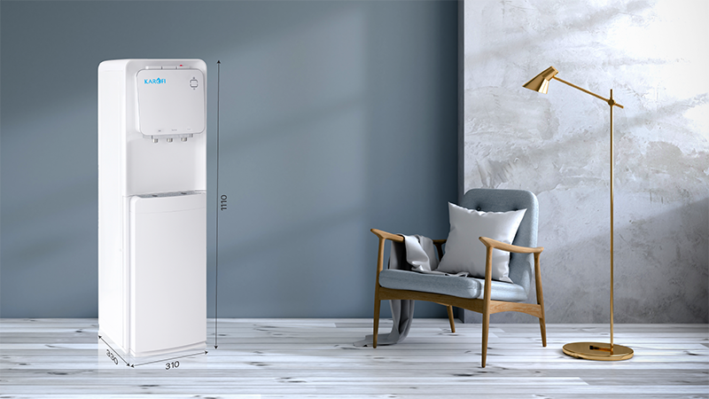 Cây nước nóng lạnh hút bình Karofi HC19 thiết kế tinh tế