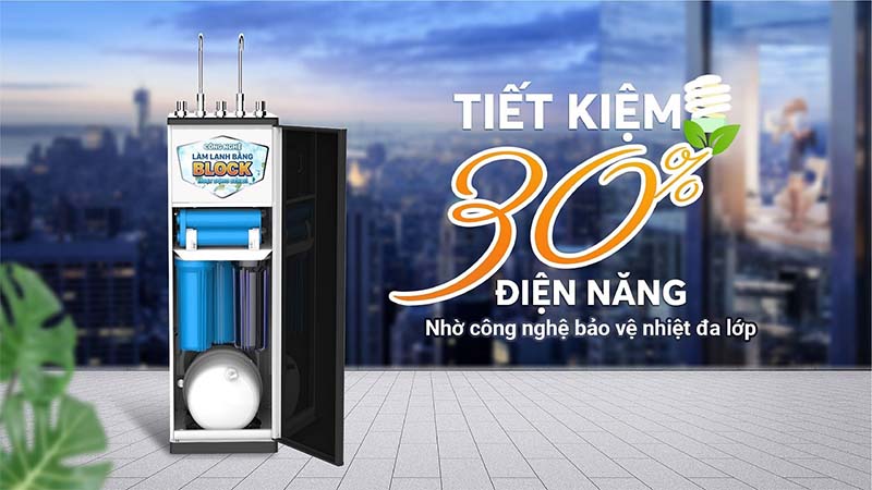 Máy lọc nước Karofi KAD-D66 giúp tiết kiệm 30% điện năng
