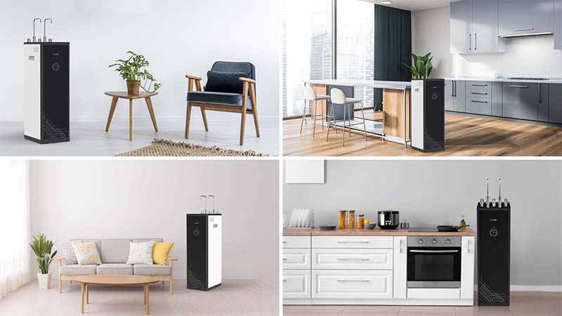 Máy lọc nước Karofi KAD-D66 ảnh demo không gian lắp