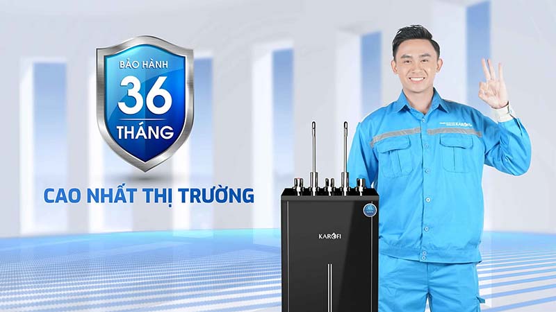 Máy lọc nước Karofi KAD-L56 bảo hành lên đến 36 tháng