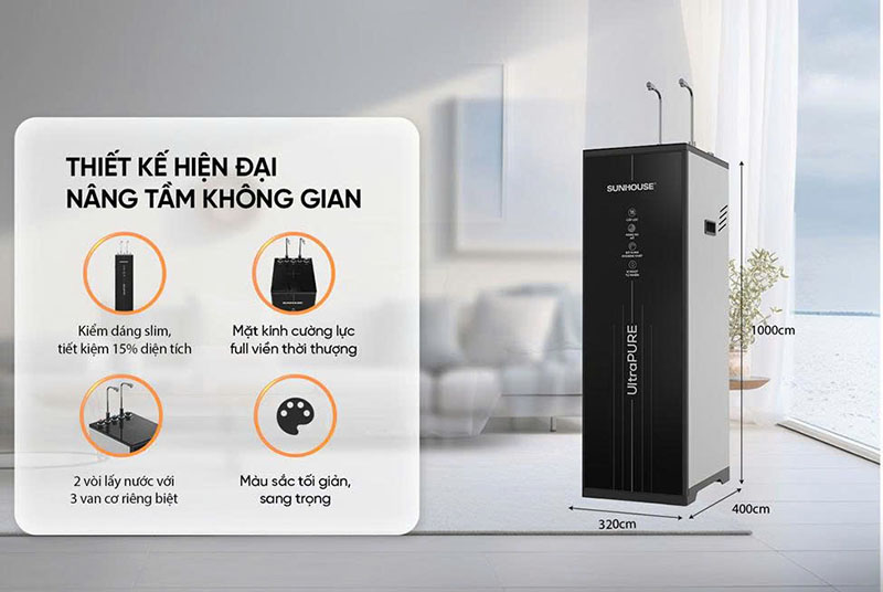 Thiết kế tủ đứng với tông đen sang trọng