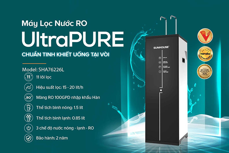 Máy lọc nước RO UltraPURE Sunhouse 11 lõi SHA76226L