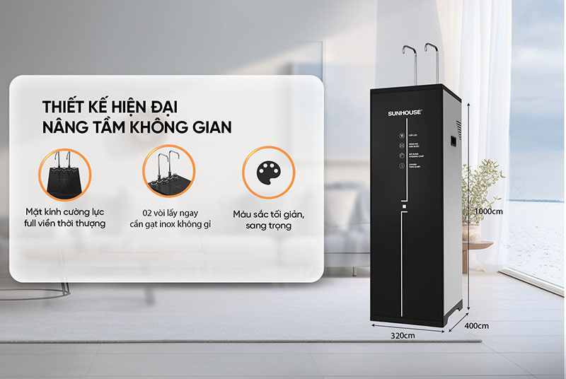 Thiết kế tủ đứng với tông đen sang trọng
