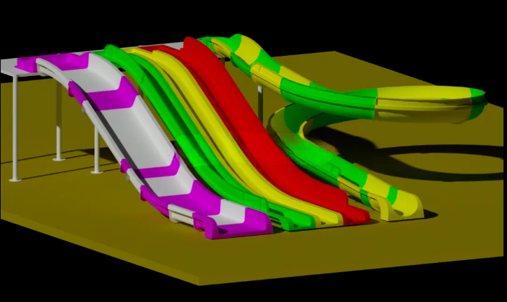Cầu trượt đơn CTDKB04 Dochoikinhbac Cầu trượt nhựa cho trẻ em vui chơi