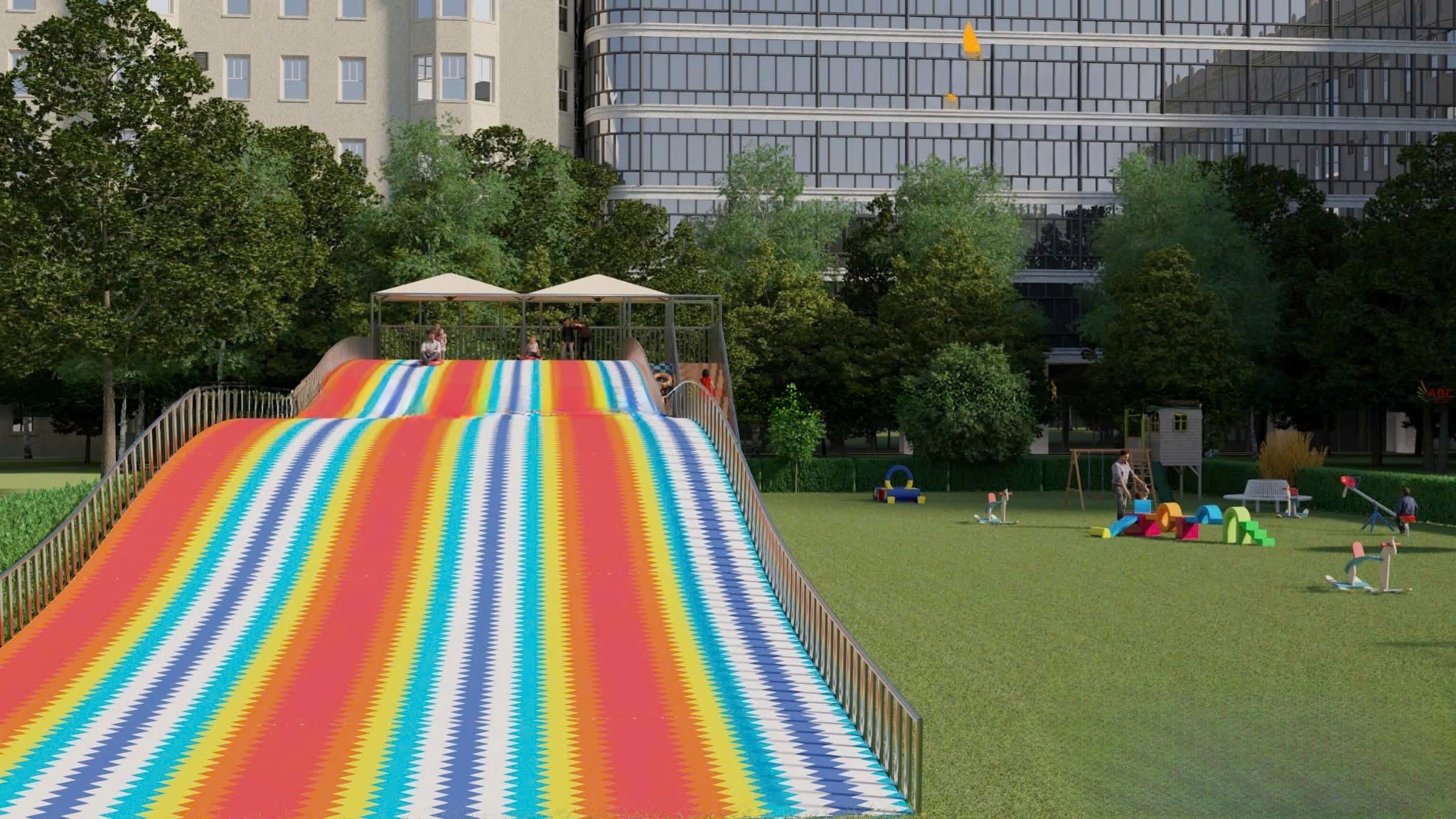 Bộ trượt phao khô sắc màu CVTTKB19 Dochoikinhbac Trò chơi cảm giác mạnh siêu vui từ Đồ Chơi Kinh Bắc