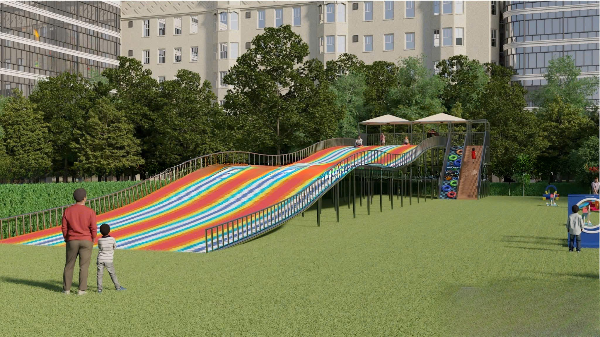 Bộ trượt phao khô sắc màu CVTTKB19 Dochoikinhbac Trò chơi cảm giác mạnh siêu vui từ Đồ Chơi Kinh Bắc