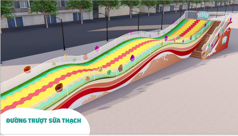 Đường trượt sữa thạch