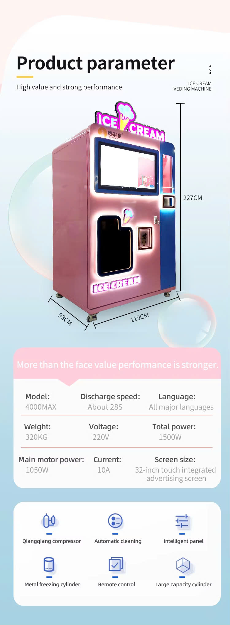 Máy Bán Hàng Kem Tự Động_BHTDKB16_Dochoikinhbac_ Giải trí thu hút hấp dẫn