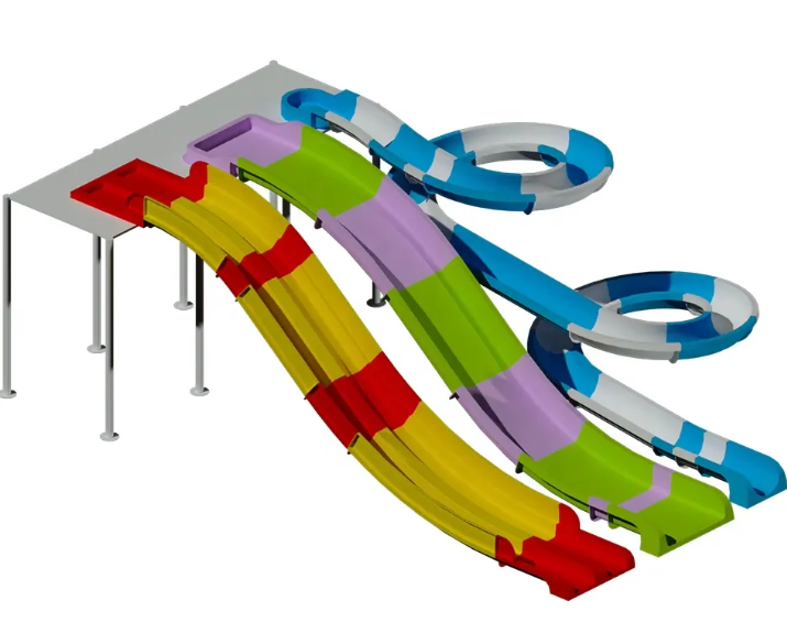 Cầu trượt đơn CTDKB04 Dochoikinhbac Cầu trượt nhựa cho trẻ em vui chơi